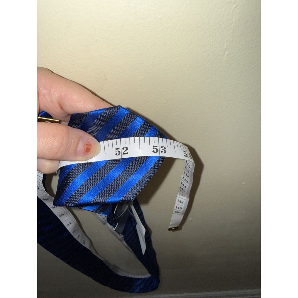 Nautica Boys Blue Navy Striped Necktie NWT Classic Prep Formal Wedding Dress Up - Picture 5 of 6